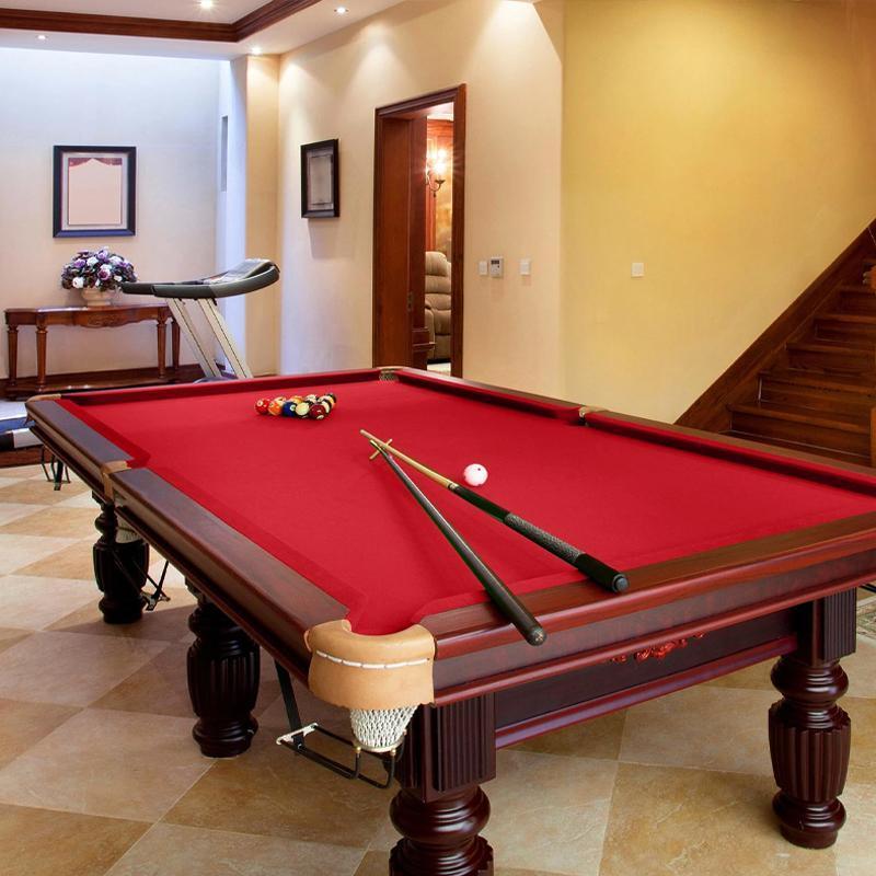 7Pcs Worsted Billiard Snooker Pool Table Cover Cloth W/ Felt Strip Heavy Duty 7FT - Green