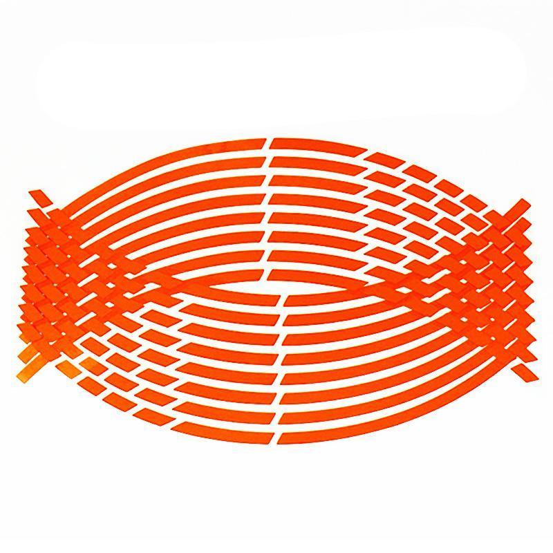 18inch Reflective Rim Tape Wheel Stripe Decal Trim Sticker For Car Motorcycle - Reflective Yellow/Gold