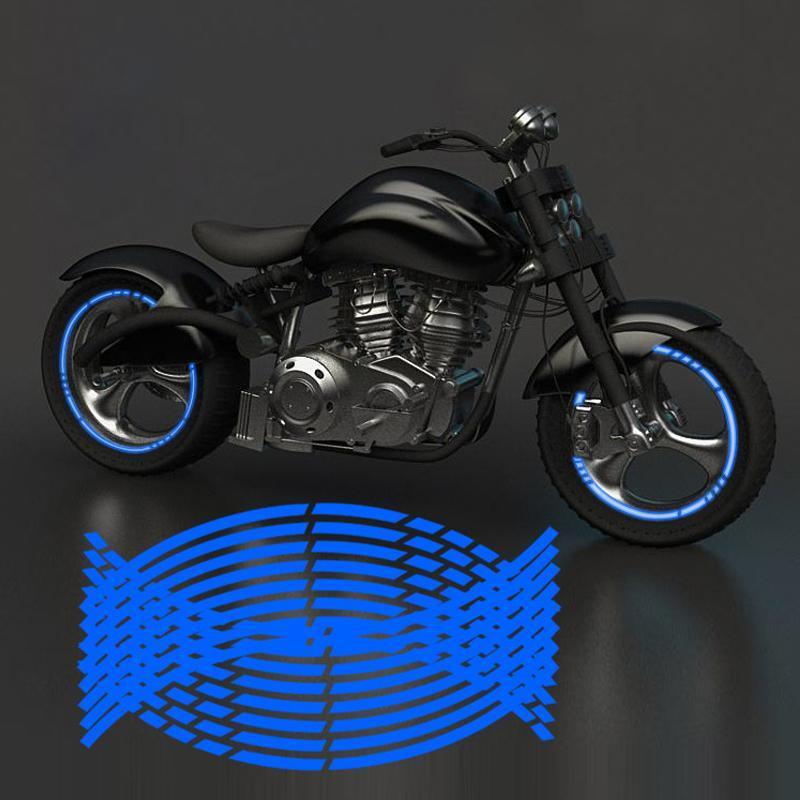 18inch Reflective Rim Tape Wheel Stripe Decal Trim Sticker For Car Motorcycle - Reflecstive 7-Colour