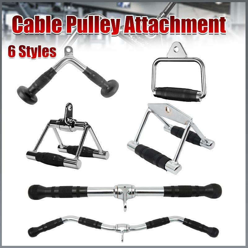 Cable Pulley Attachment Tricep Rope V Grip LAT Pull Down Gym Accessory - Rotation Close Grip Triangle