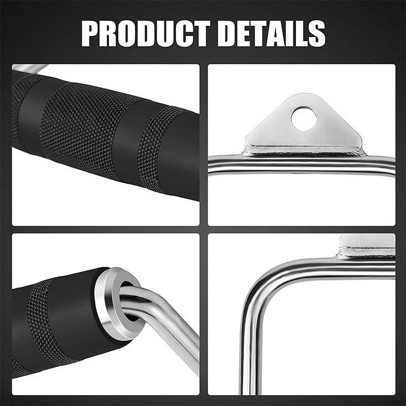 Cable Pulley Attachment Tricep Rope V Grip LAT Pull Down Gym Accessory - Rotation Close Grip Triangle