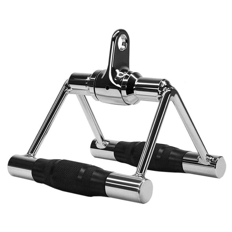 Cable Pulley Attachment Tricep Rope V Grip LAT Pull Down Gym Accessory - Rotation Close Grip Triangle