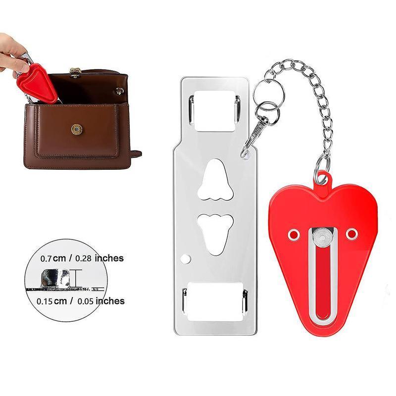 Portable Door Lock for Travel Hotel Home Security Addalock Style Lock - Red
