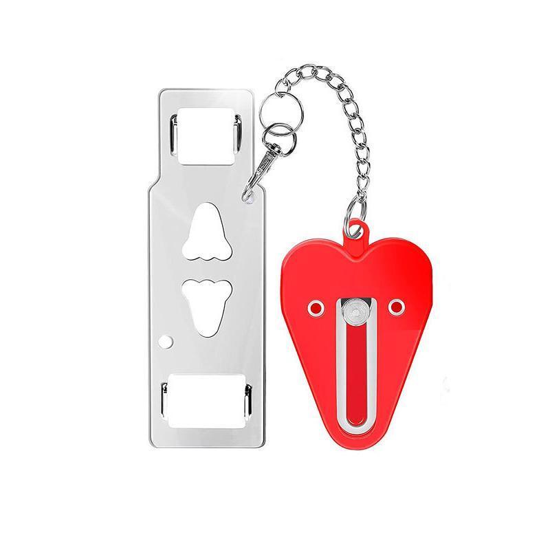 Portable Door Lock for Travel Hotel Home Security Addalock Style Lock - Red