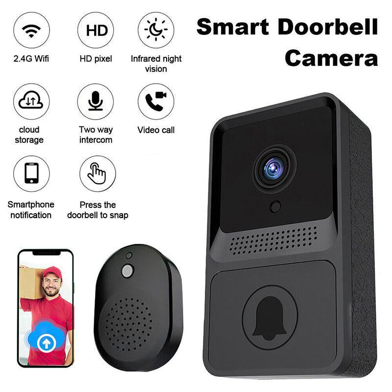 Wireless WiFi Video Doorbell Smart Phone Door Ring Intercom Camera Security Bell