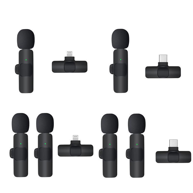 Wireless Lavalier Microphone Mini Mic For Android iPhone iPad Vlog Live Stream - Lightning For iPhone(One Microphone)