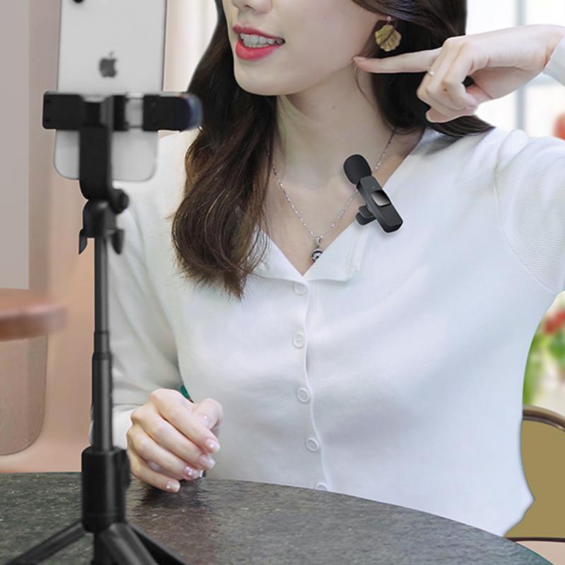 Wireless Lavalier Microphone Mini Mic For Android iPhone iPad Vlog Live Stream - Lightning (Two Microphones)