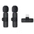 Wireless Lavalier Microphone Mini Mic For Android iPhone iPad Vlog Live Stream - Lightning (Two Microphones)
