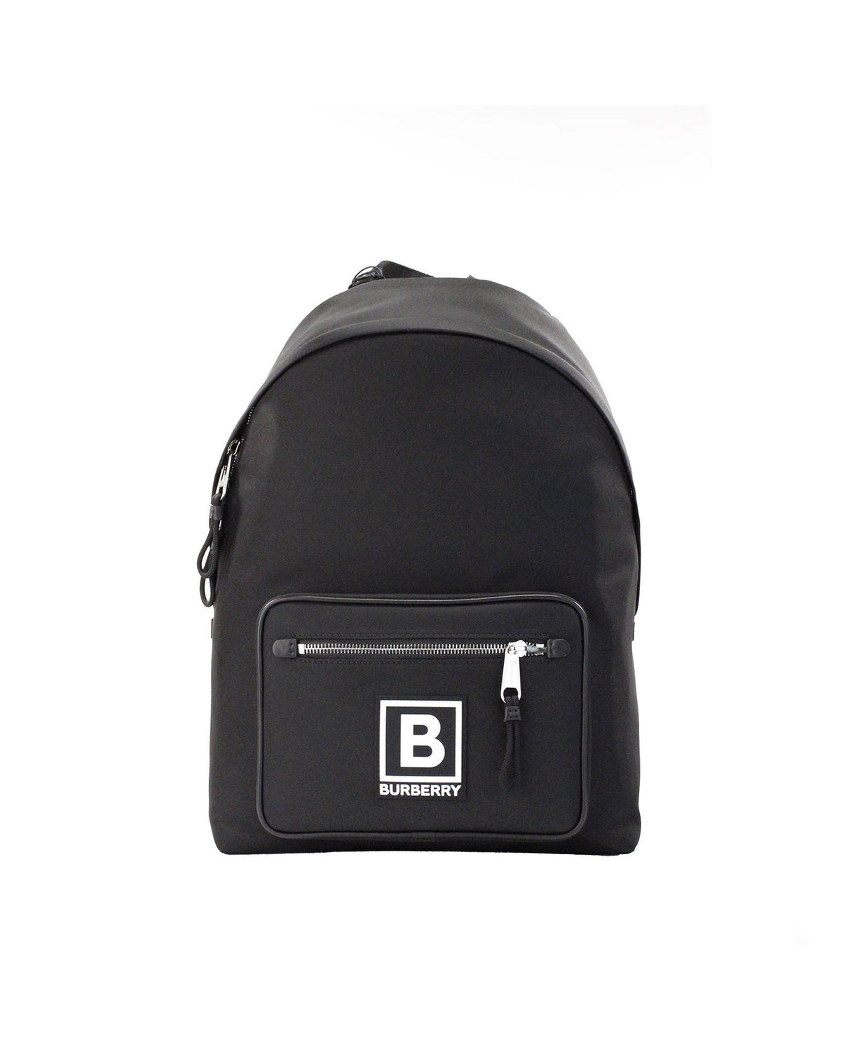 Burberry Men&#39;s Abbeydale Branded Stamp Black Nylon Backpack Shoulder Bookbag - One Size