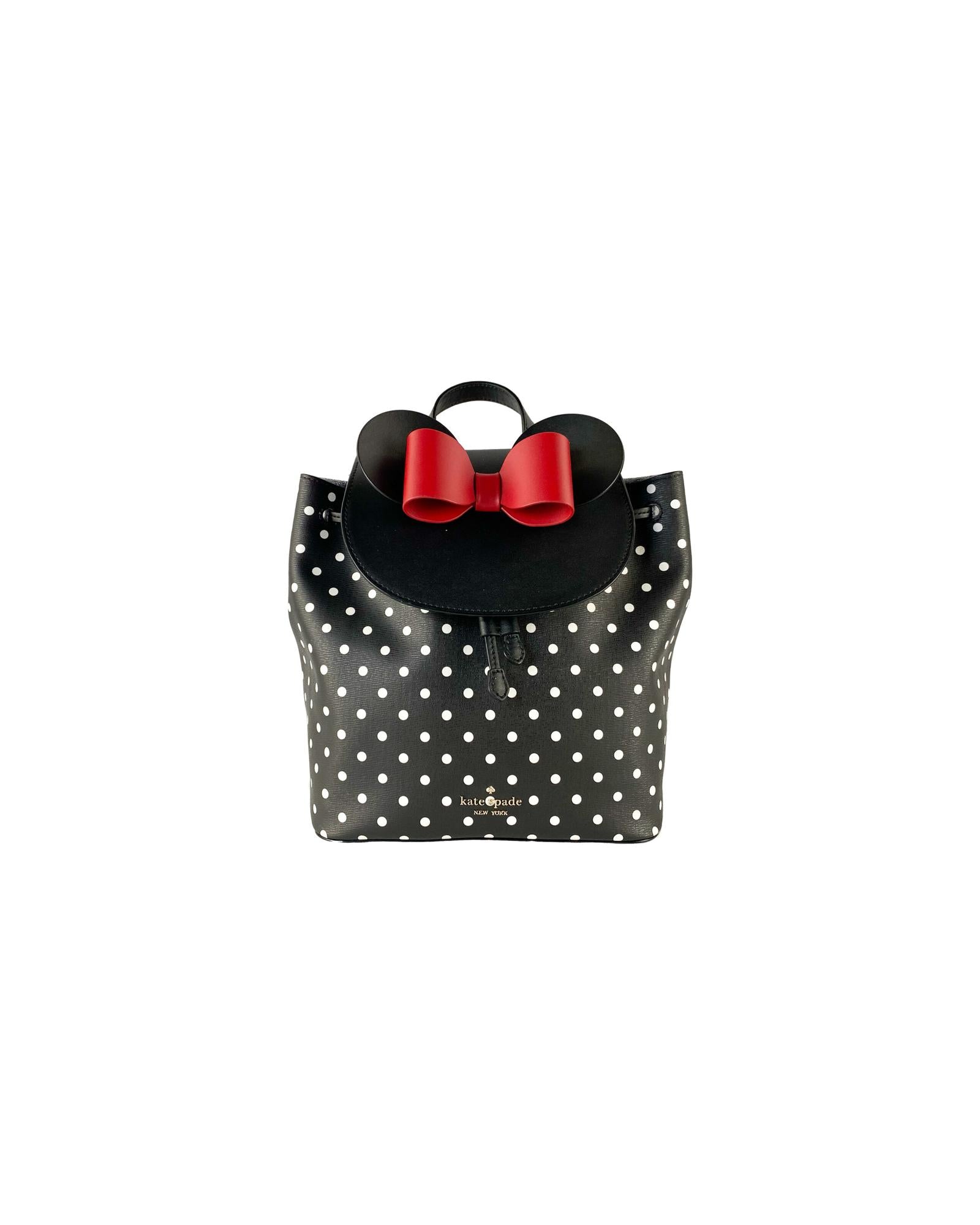 Kate Spade Women's Disney Minnie Mouse Medium Leather Backpack Bookbag Bag - One Size