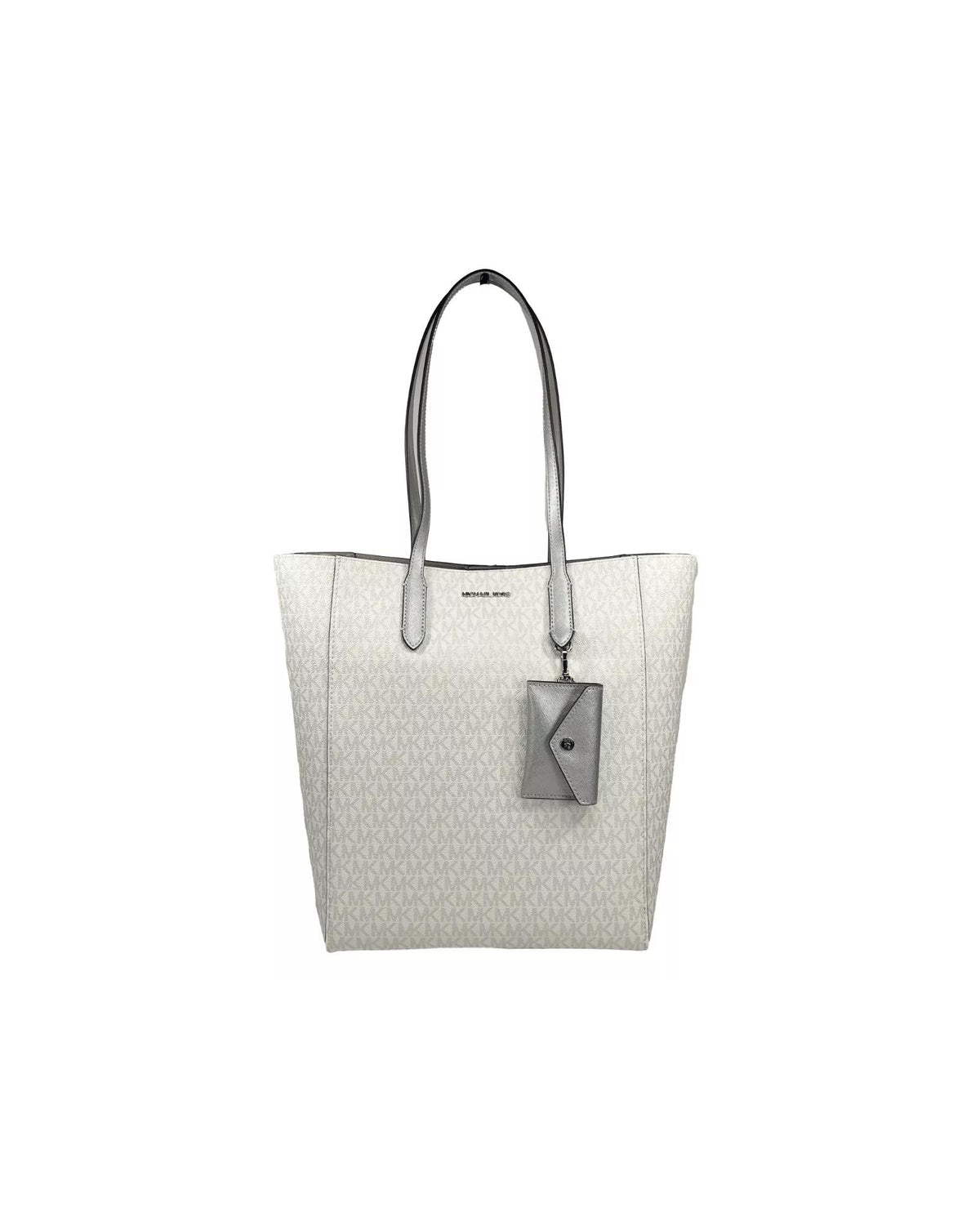 Michael Kors Women&#39;s Vincent With Card Case Large Tote Purse Bag Silver - One Size