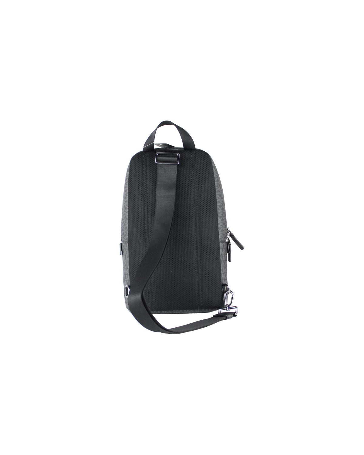 Michael Kors Men&#39;s Cooper Medium Black Signature PVC Sling Backpack - One Size