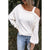 Azura Exchange Asymmetric Dew Shoulder Long Sleeve Top - 2XL