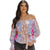 Azura Exchange Bohemian Floral Print Off Shoulder Blouse - 2XL