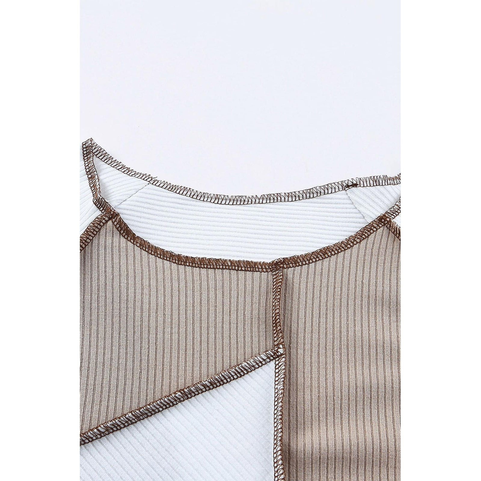 Azura Exchange Color Block Rib Knit Top - M