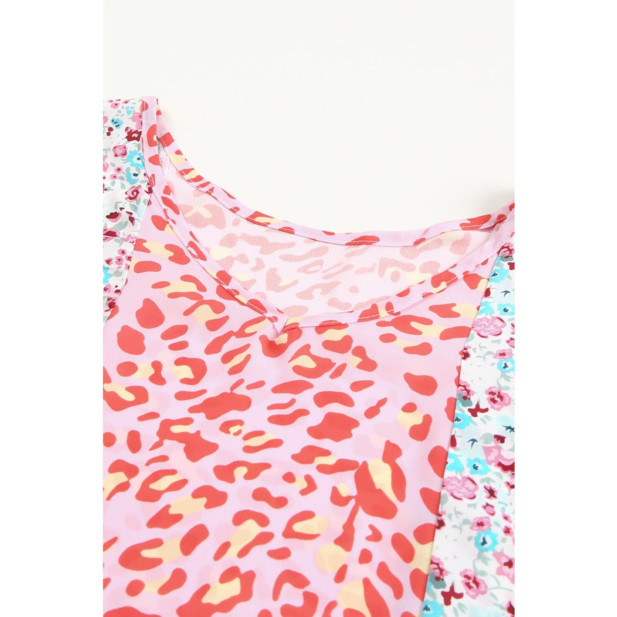 Azura Exchange Animal Floral Mix Print Cape Top - M