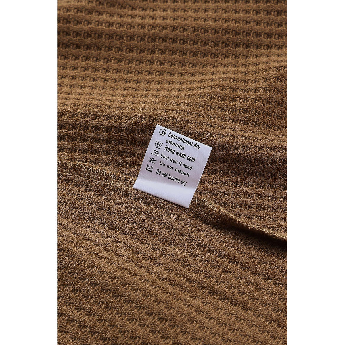Azura Exchange Buttoned Waffle Knit Long Sleeve Top - 2XL