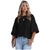 Azura Exchange Bubble Sleeve Round Neck Blouse - XL