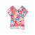 Azura Exchange Abstract Print V Neck Dolman Blouse - L