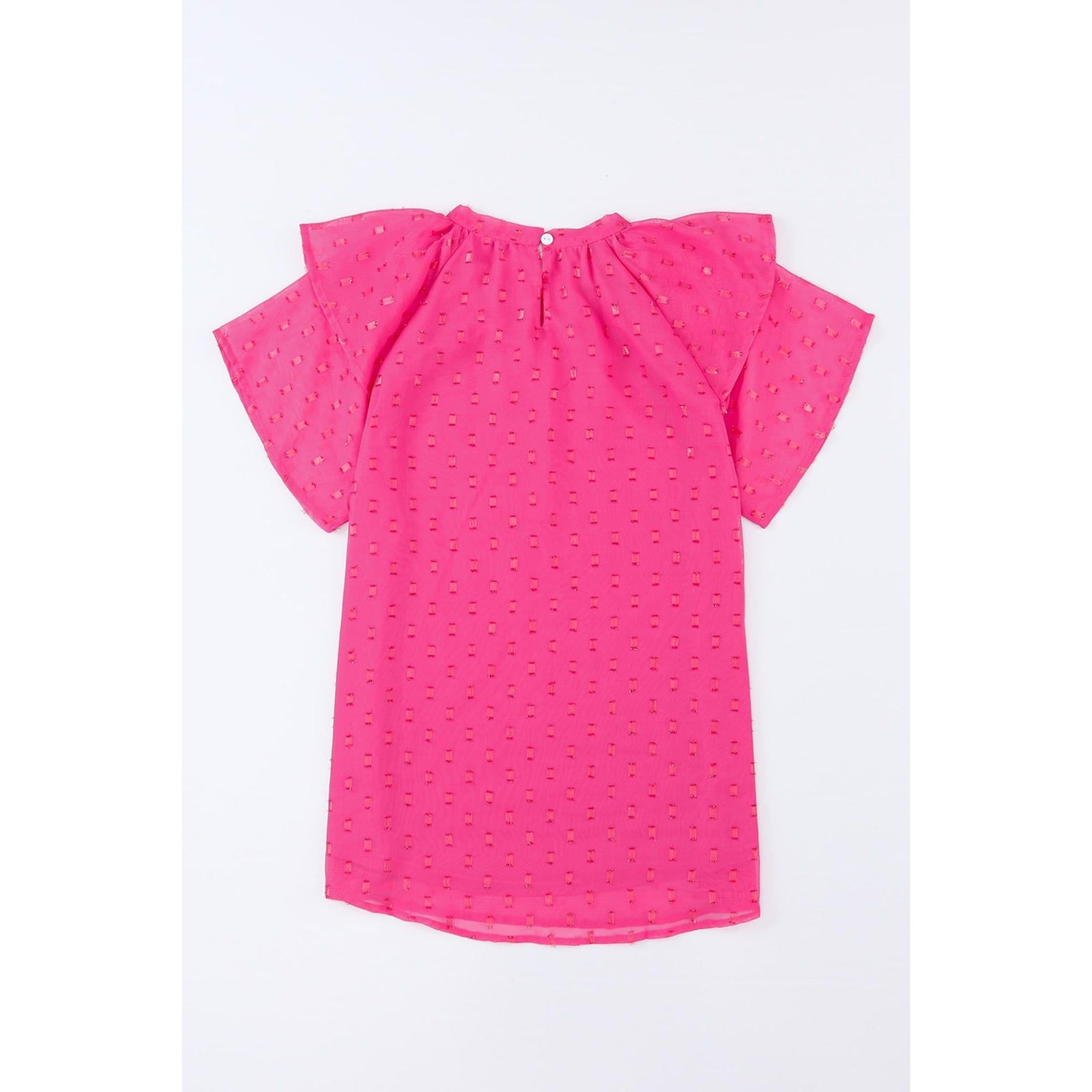 Azura Exchange Dotted Gold Stamp Tiered Ruffled Top - M