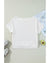White Eyelet Pattern Boat Neck Casual Tee - M