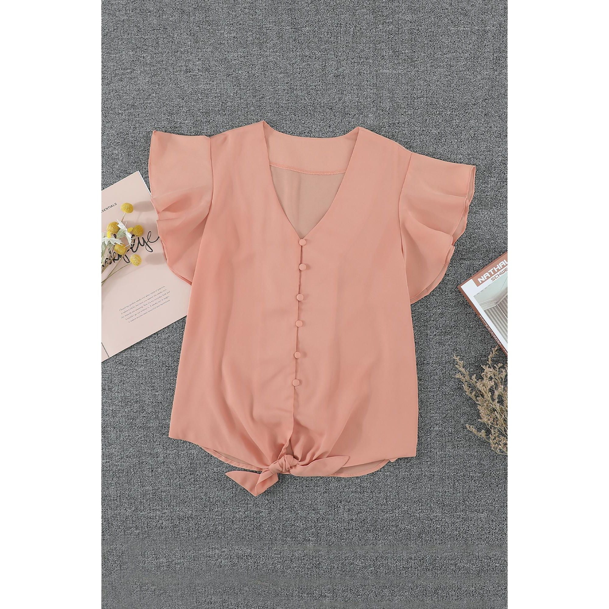 Azura Exchange Button Tie Top - L