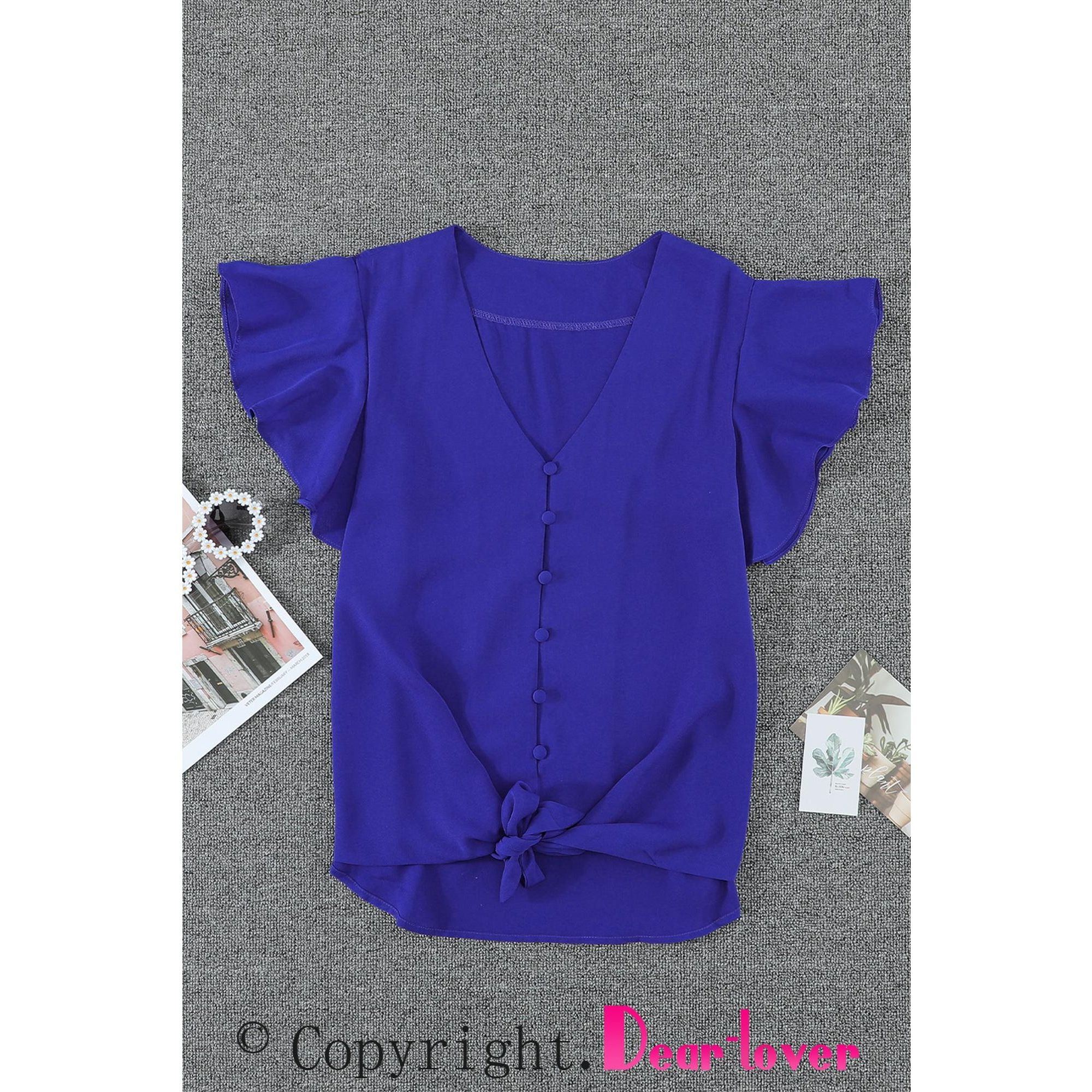 Azura Exchange Button Tie Top - 2XL