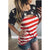 Azura Exchange American Flag Cutout T-Shirt - S