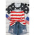 Azura Exchange American Flag Cutout T-Shirt - S