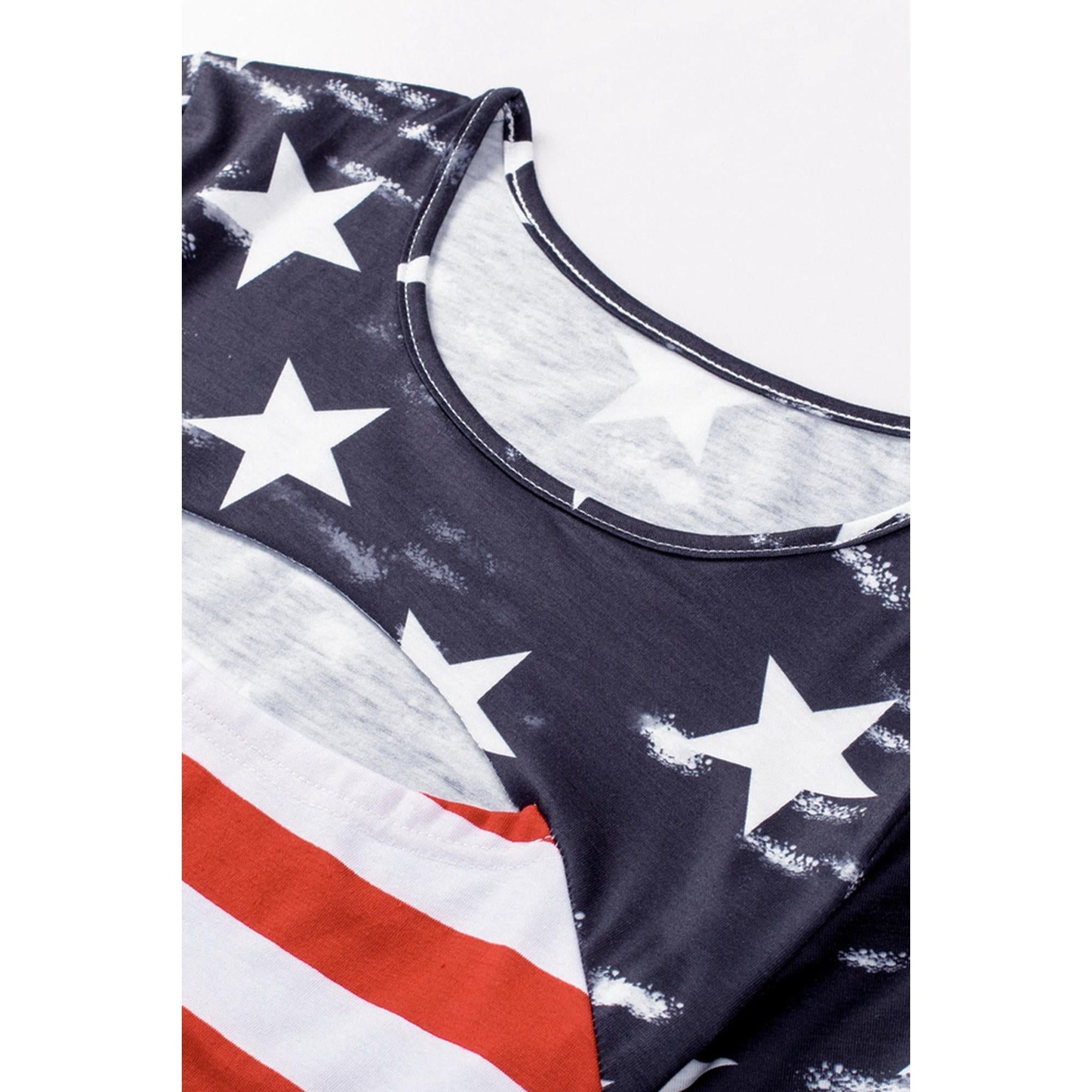 Azura Exchange American Flag Cutout T-Shirt - S