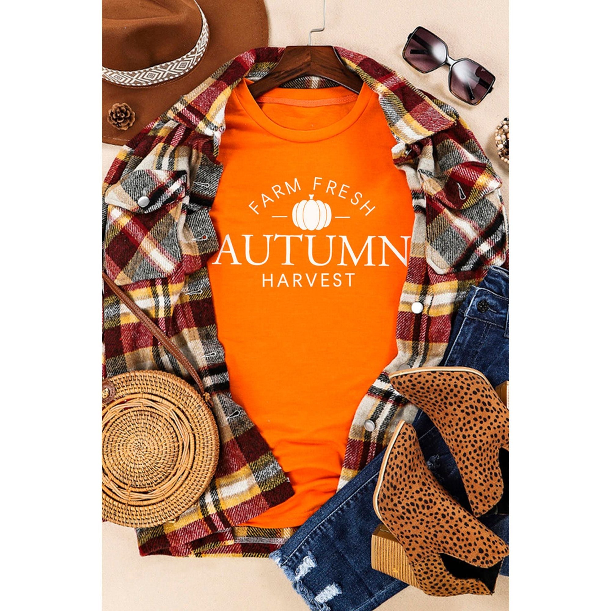 Azura Exchange Autumn Harvest Short Sleeve T-Shirt - M