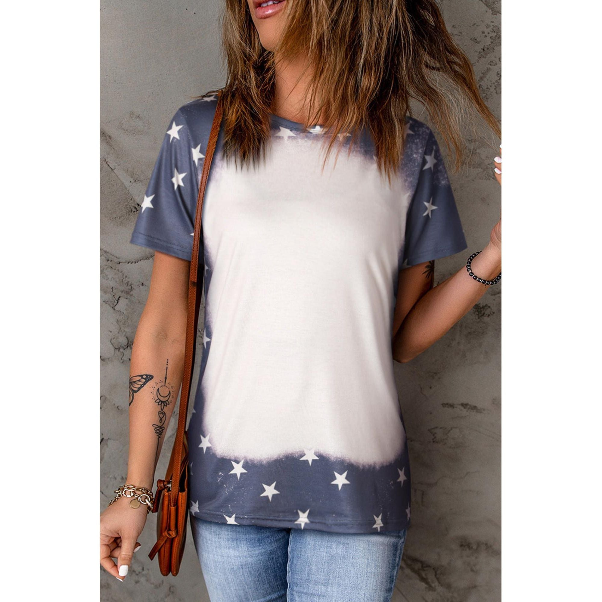 Azura Exchange Bleached Star Tee - L