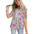 Azura Exchange Bohemian Flower Print Flowy Short Sleeve Top - M