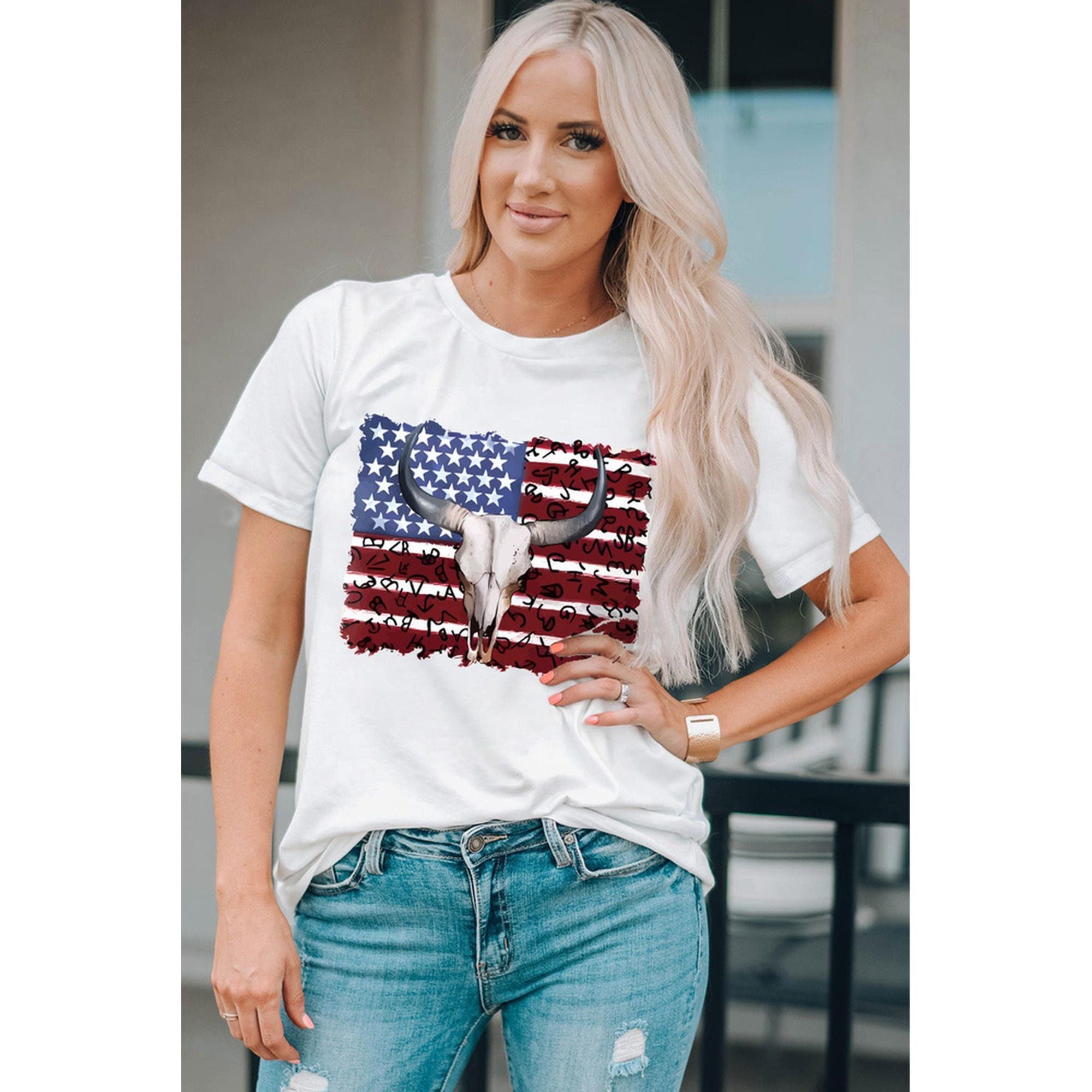 Azura Exchange American Flag Graphic Tee - 2XL