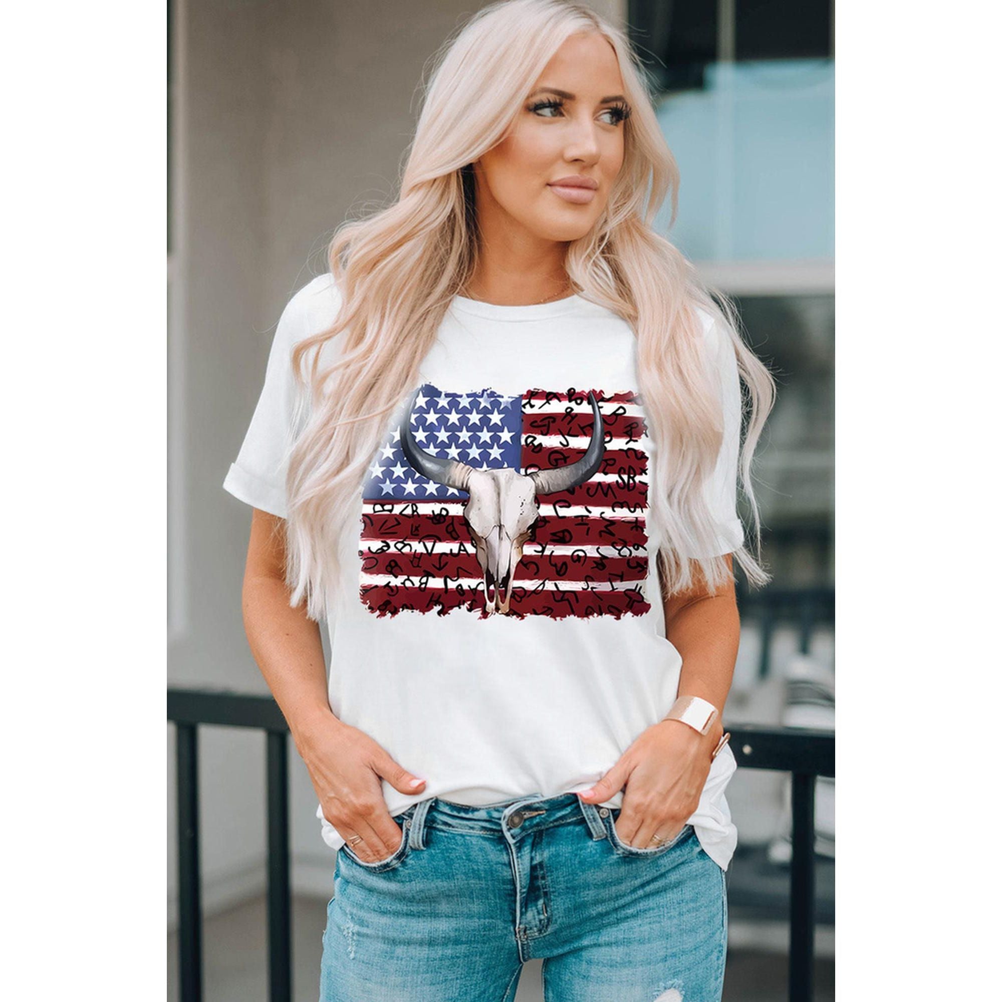 Azura Exchange American Flag Graphic Tee - 2XL