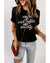 Black FUELED BY iced coffee AND anxiety Graphic Tee - L