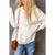 Azura Exchange Batwing Sleeve Henley Hoodie with Pockets - M