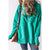 Azura Exchange Batwing Sleeve Pocketed Henley Hoodie - 2XL