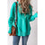 Azura Exchange Batwing Sleeve Pocketed Henley Hoodie - L