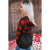 Azura Exchange Buffalo Plaid Zip Pullover Hooded Top - L