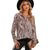 Azura Exchange Animal Print Buttons Shirt - L