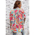 Azura Exchange Abstract Geometry Print Half Puff Sleeve Shirt - M