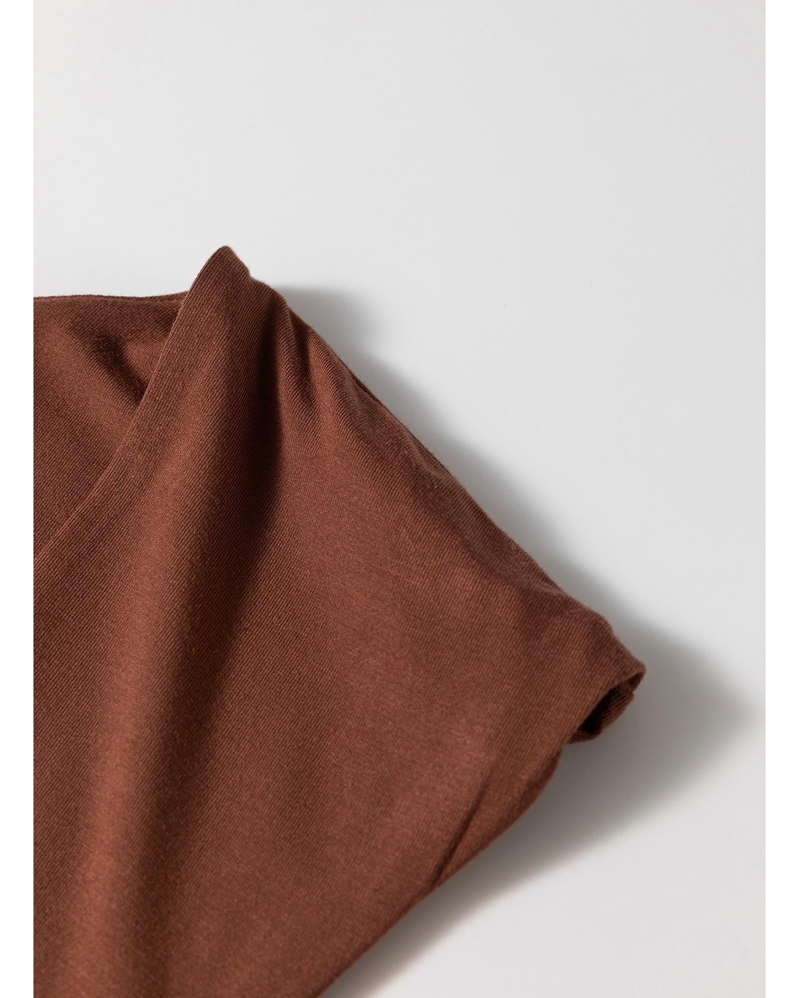 Coffee Solid Color U Neck Slim Fit Tank Top - L