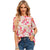 Azura Exchange Boho Flower Print Puff Sleeve Top - M