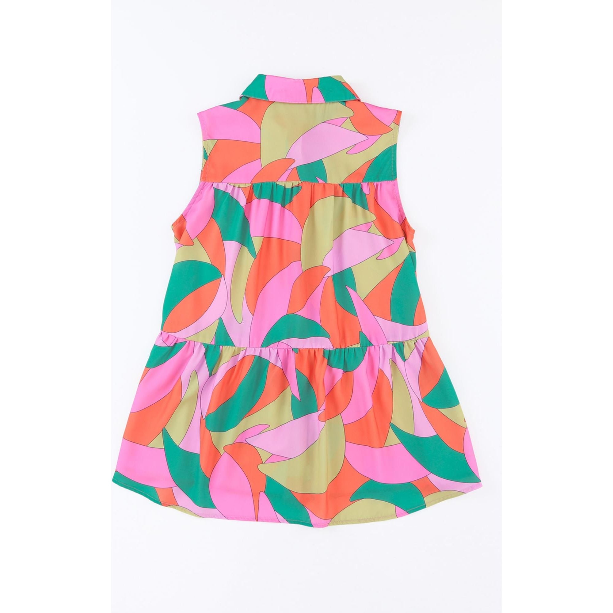 Azura Exchange Abstract Geometric Print Sleeveless Shirt - L