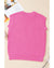 Bright Pink Western Horse Embroidered Round Neck Sweater Tee - S