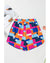 Rose Geometric Printed Drawstring Waist Beach Shorts with Pockets - L