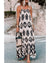Black Western  Aztec Printed Fashion Vacation Sundress - XL