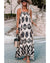 Black Western  Aztec Printed Fashion Vacation Sundress - XL