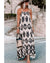 Black Western  Aztec Printed Fashion Vacation Sundress - XL
